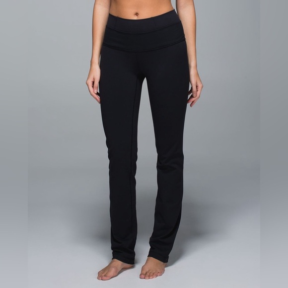 Lululemon Straight-Up Double Waistband Legging Pant *Full-On Luon Black - Picture 2 of 11